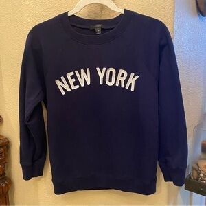 J. CREW Women Navy New York Sweater Size Xsmall